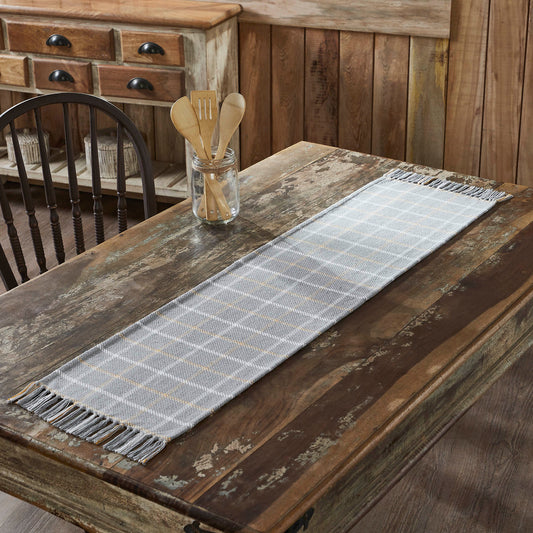 Farmhouse Rustic Harvest Plaid Woven Table Runner 12x48 Fall Autumn Thanksgiving Home Decor