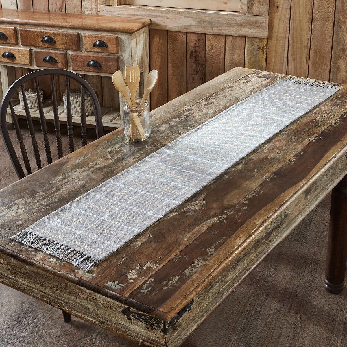 Harvest Blessings Fall Plaid Table Runner Autumn Home Dining Decor