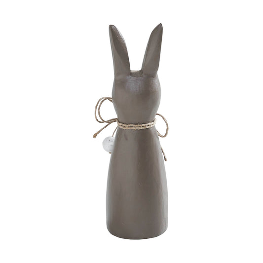 Spring In Bloom Wooden Cone Bunny - Folk Art Style Easter Tabletop Accent - Painted Finish - 6.5 Tall