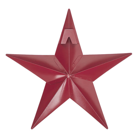Metal Star Burgundy Distressed 8x8