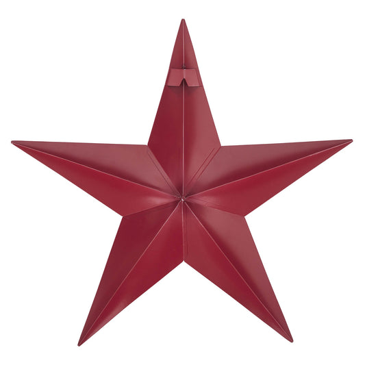Metal Star Burgundy Distressed 18x18