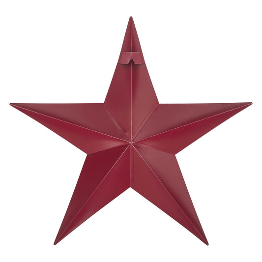 Metal Star Speckled Burgundy Distressed 18x18
