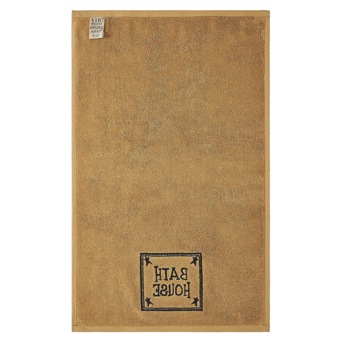 Bath House Prim Stars Tan Hand Towel Set of 2 16x26