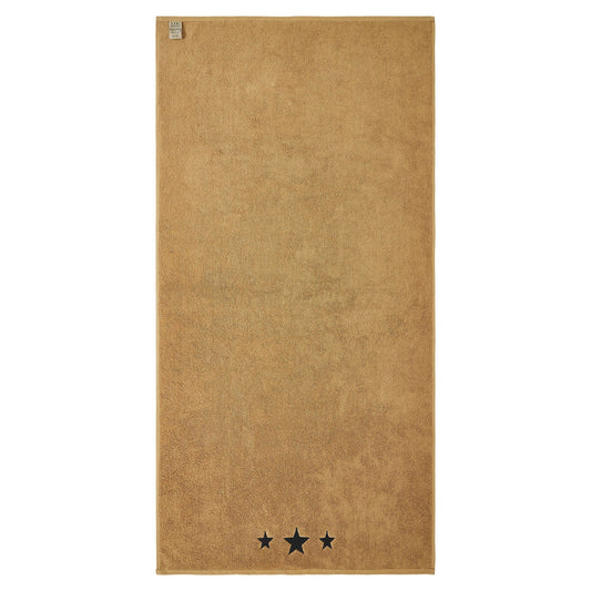 Black Stars Tan Bath Towel Set of 2 27x54