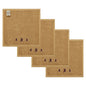 Burgundy Prim Stars Tan Washcloth Set of 4 12x12