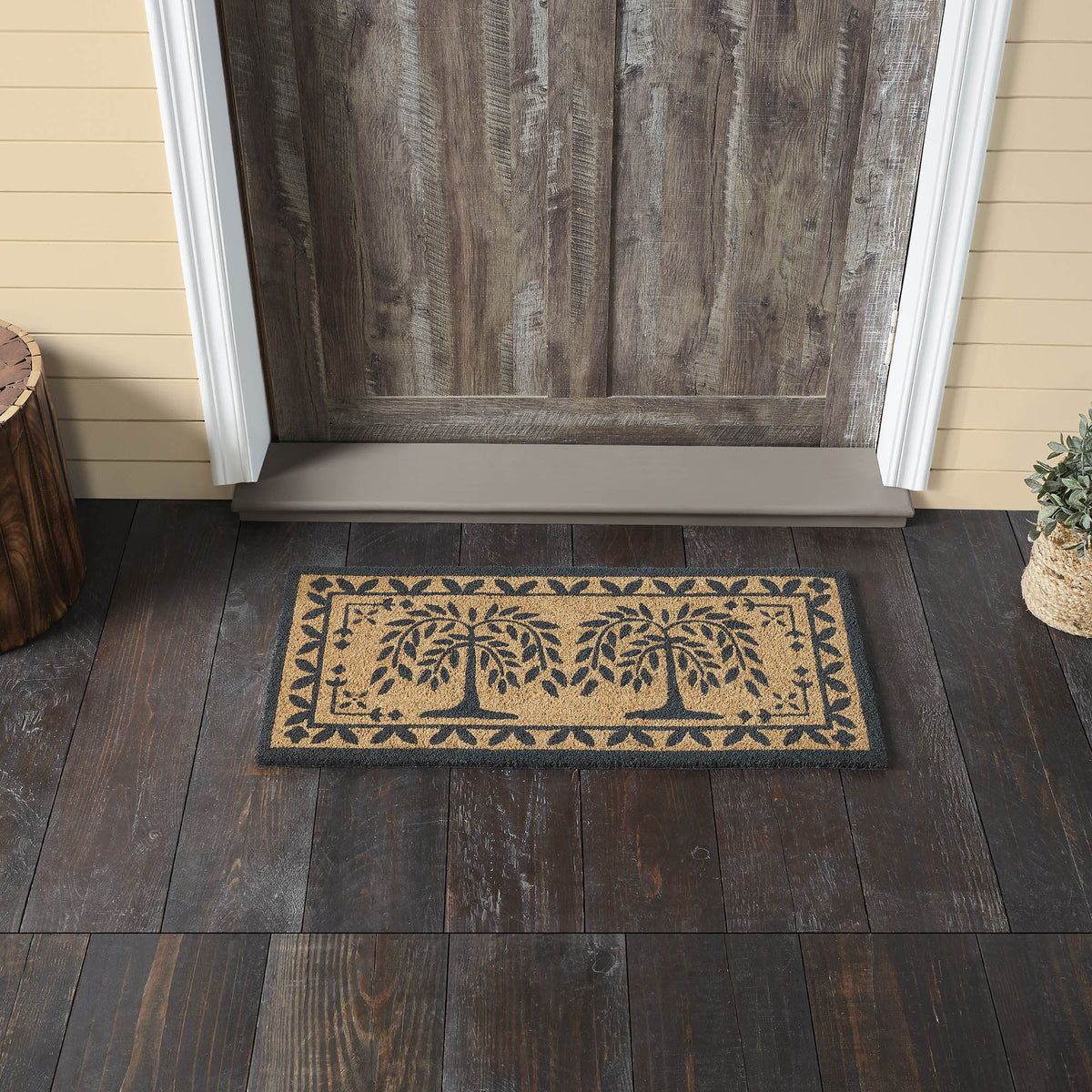 Willow Trees Coir Rug Rect 17x36