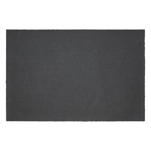 Black Check Stars Coir Welcome Rug Rect 20x30