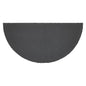 Charleston Mosaic Black Grey Coir Rug Half Circle 16.5x33
