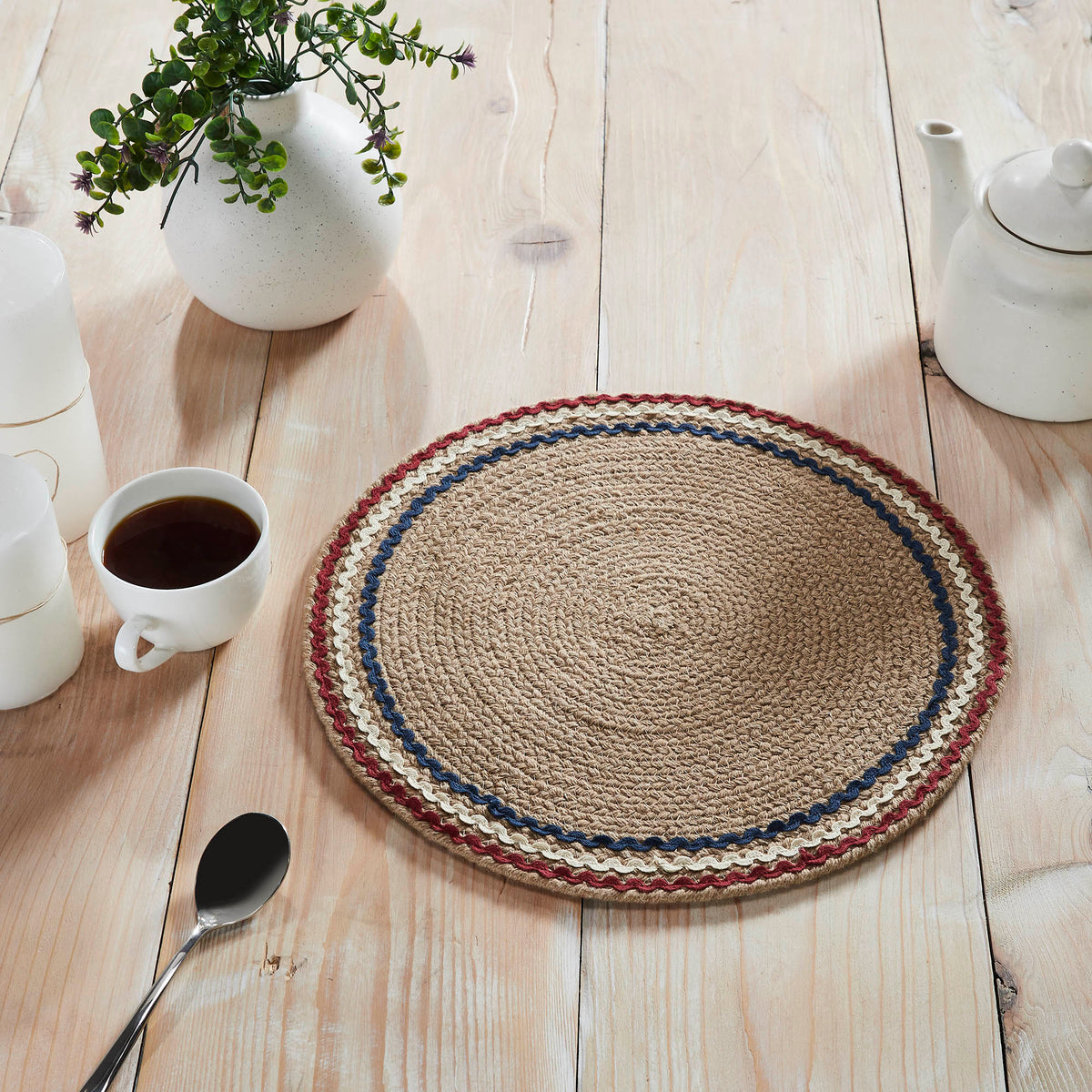 Red White Blue Ric Rac Placemat Diameter