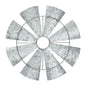 Galvanized Metal Windmill Blades Wall Hanging 16.75x16.75