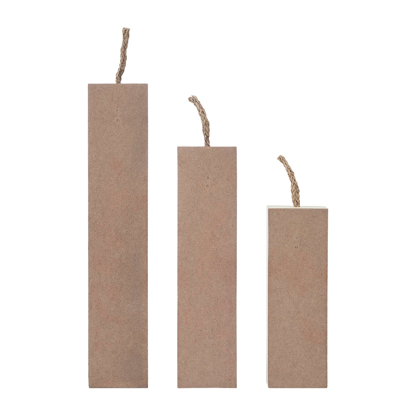RWB Stars & Stripes USA Candle MDF Figurines Set of 3 Sizes