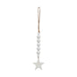 White Beads & Star Ornament 6x2