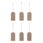 My Country Americana MDF Tag Ornaments w/ Twines 5x2.5x0.5 Sets of 6