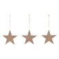 My Country White Stars On Navy MDF Star Ornament 5.25x5x0.125 Set of 3