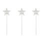 Painted Metal American Flag Theme Star on Pick Set of 3 12x3.5