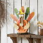 Whimsical Rustic Wooden Turkey Figurine Fall Thanksgiving Tabletop Home Decor