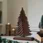 Winter Fir Dark Wooden Tree 19x12x3.75