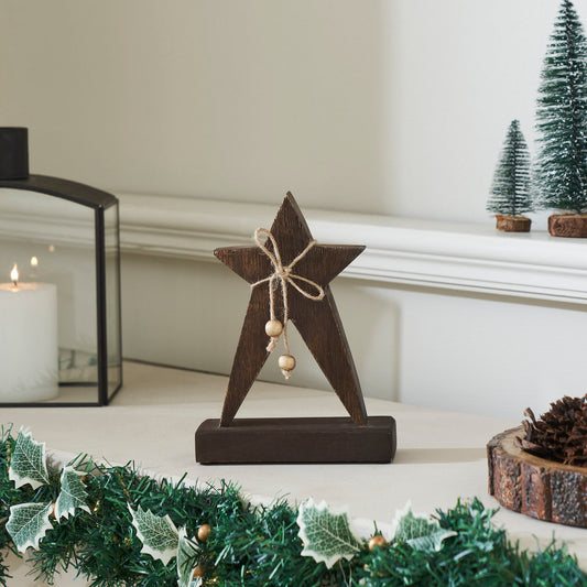 Primitive Wonder Dark Wooden Star 6.5x5x2