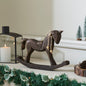 Dark Wooden Rocking Horse 9.5x15x1.5
