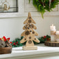 Natural Wooden Snowflake Tree 13x7x2
