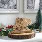 Natural Wooden Snowflake Bear 6x8.5x2