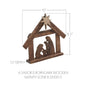A Savior is Born Dark Wooden Nativity Scene 8.5x10x1.5