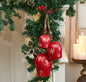 Falling Snowflake Red Metal Bell Set of 3 - 4/5/6.25 inch