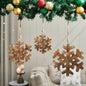 Distressed Dark Wooden Snowflake Ornament Set of 3 - 5.75/7.75/9.75 inch