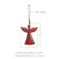 Antique Red Metal Angel Ornament Set of 6 - 6.5 inch