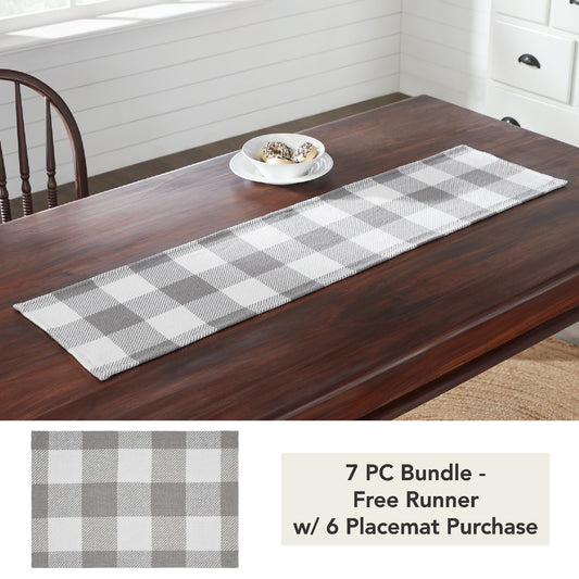 Annie Buffalo Check Grey Runner 12x48 (7 PC Bundle)