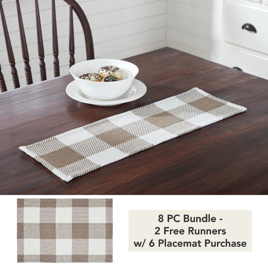 Annie Buffalo Check Portabella Runner (8 PC Bundle)