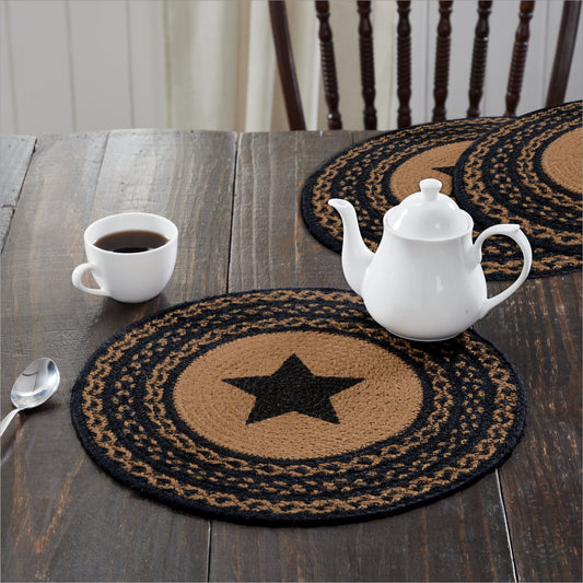 Farmhouse Jute Trivet Stencil Star Set of 3