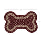 Burgundy Tan Indoor/Outdoor Small Bone Rug 11.5x17.5