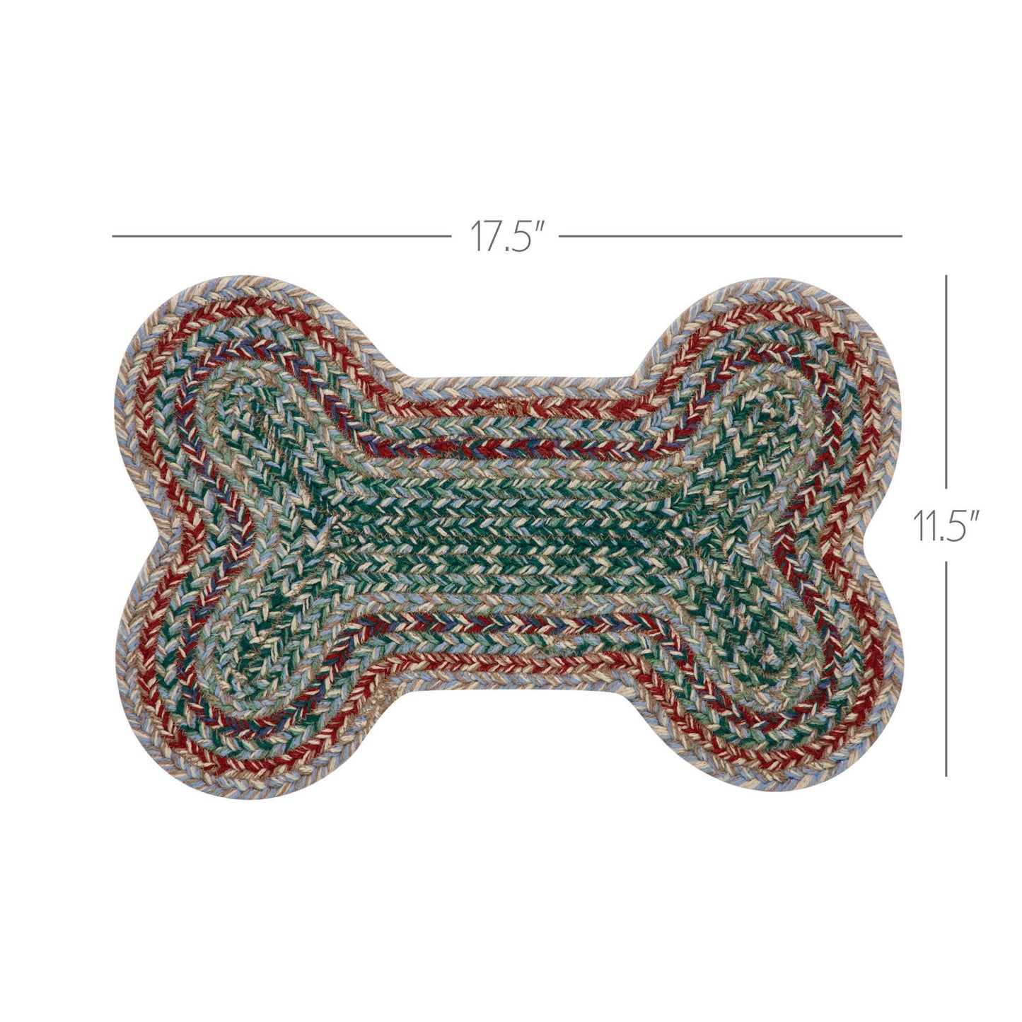 Multi Indoor/Outdoor Small Bone Rug 11.5x17.5
