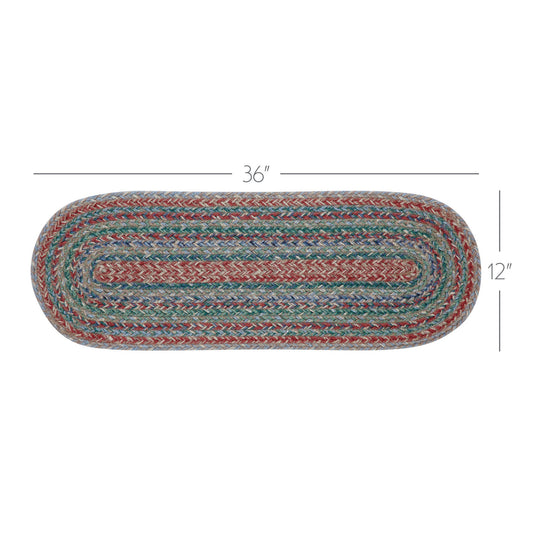 Multi Jute Oval Runner 12x36