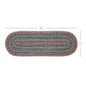 Multi Jute Oval Runner 12x36