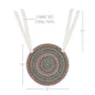 Multi Jute Chair Pad 15 inch Diameter