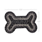Sawyer Mill Black White Indoor/Outdoor Small Bone Rug 11.5x17.5
