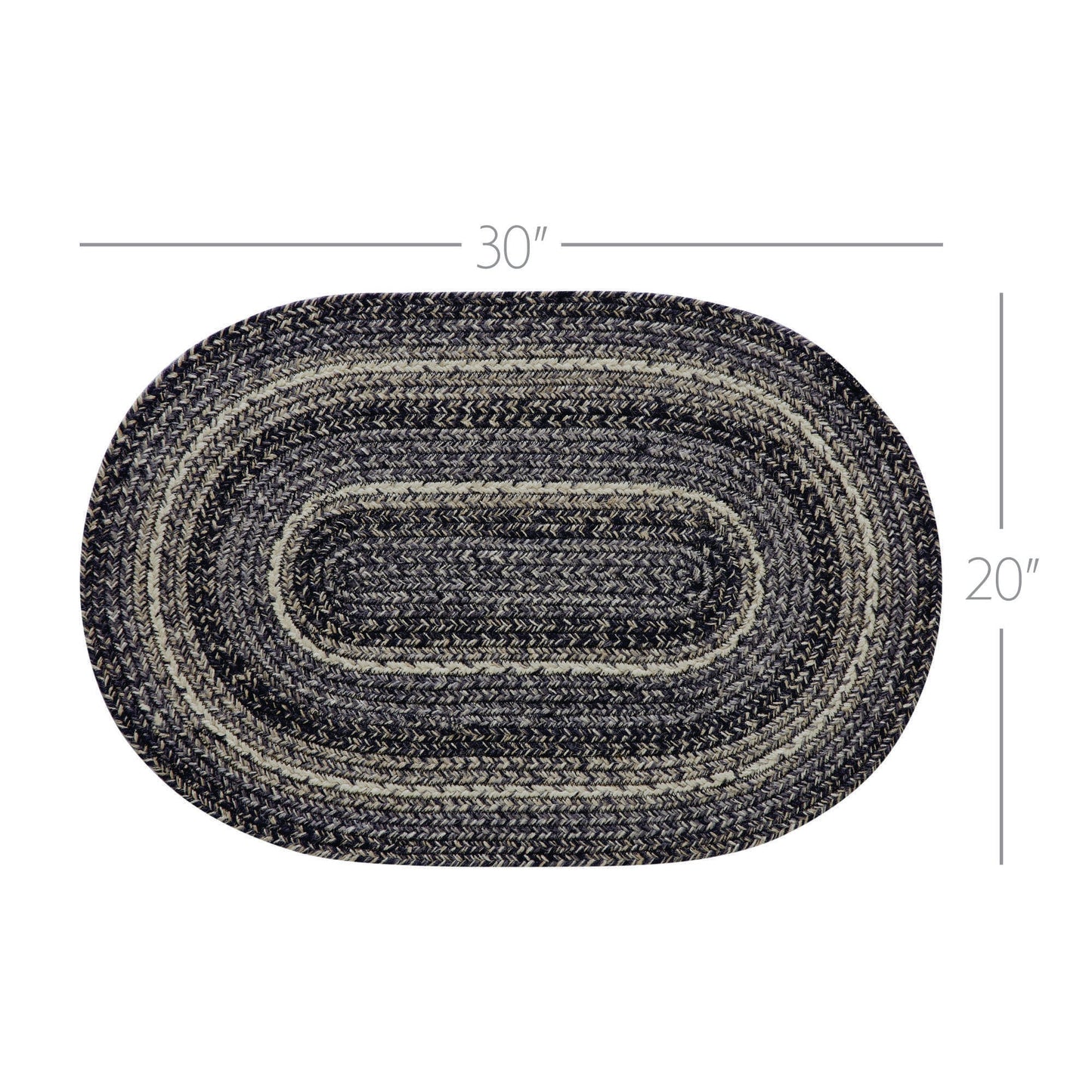 Sawyer Mill Black White Jute Rug Oval 20x30