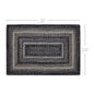 Sawyer Mill Black White Jute Rug Rect 24x36
