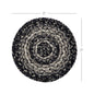 Sawyer Mill Black White Jute Trivet 8 inch Diameter Set of 3